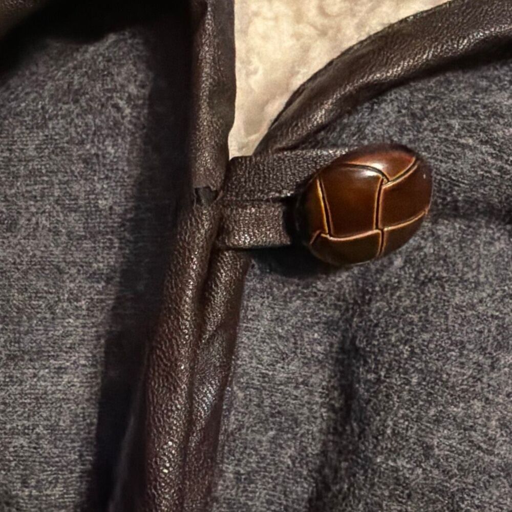 Soft Surroundings Button Up Sherling Wool Hooded … - image 7